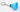 Badminton Shuttlecock Key Ring - Assorted colours - Blue image